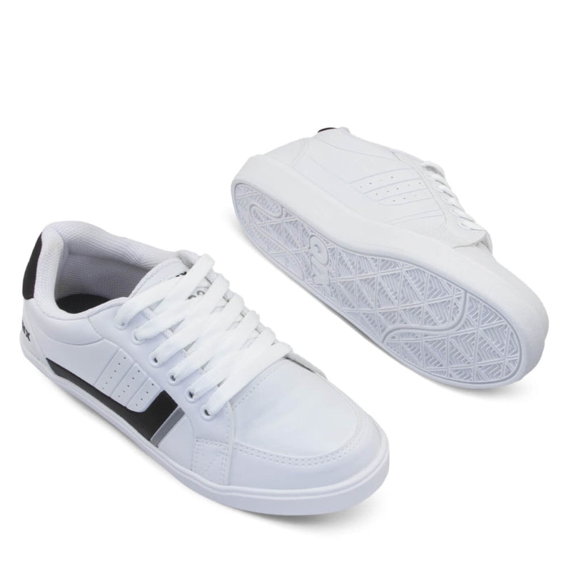 Tênis Qix Laguna Branco, Preto e Cinza