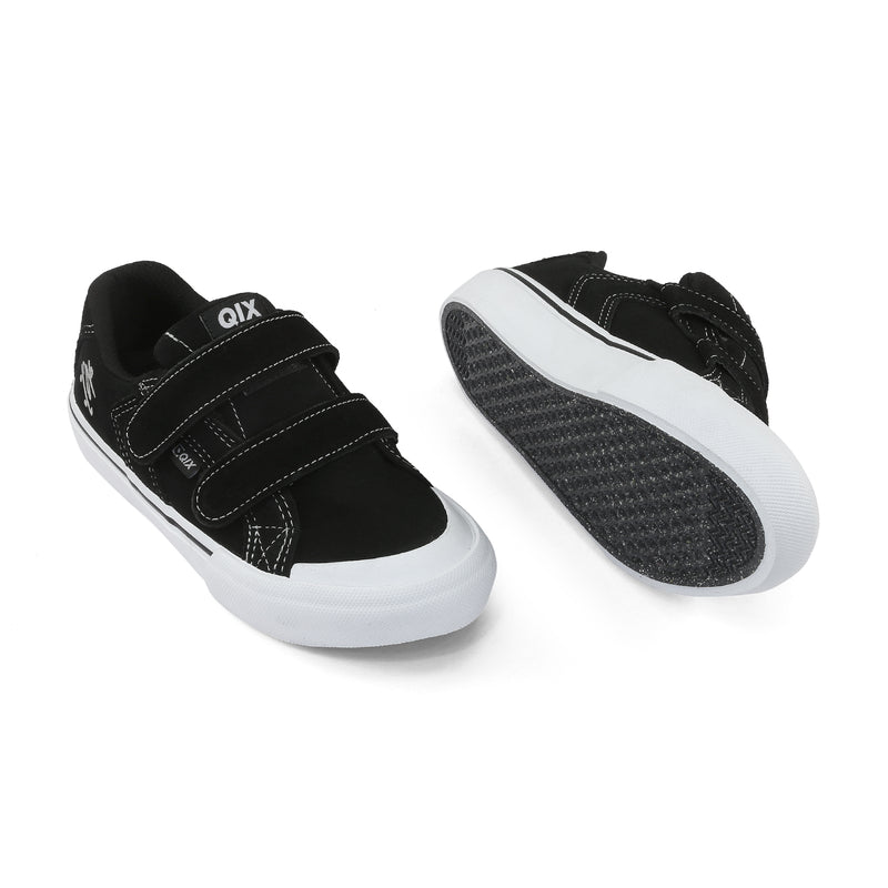Tênis QIX Infantil Chorão Park Velcro Preto e Branco
