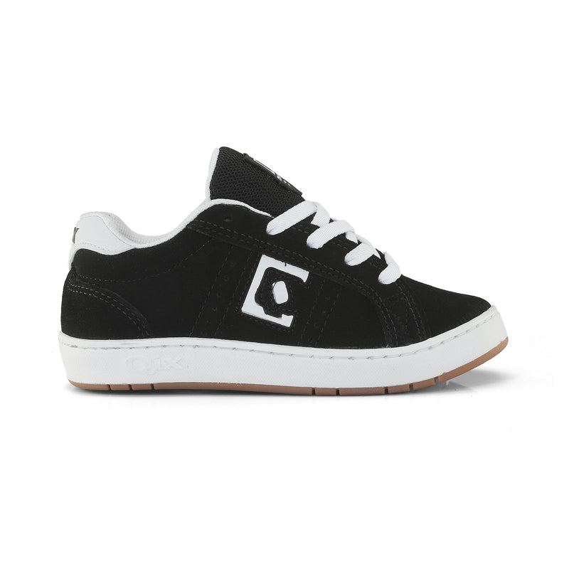 Tênis Infantil Qix Combat Suede Preto e Branco