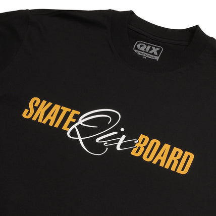 CAMISETA QIX STREET SKATE BOARD SINCE 1993 PRETA