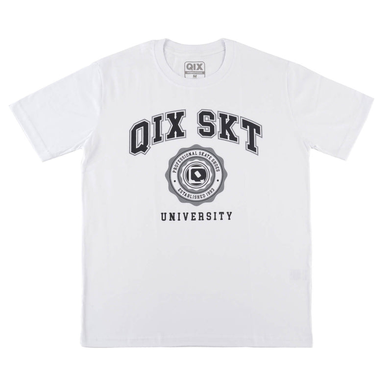 CAMISETA QIX PROFESSIONAL SKATE UNIVERSITY BRANCA