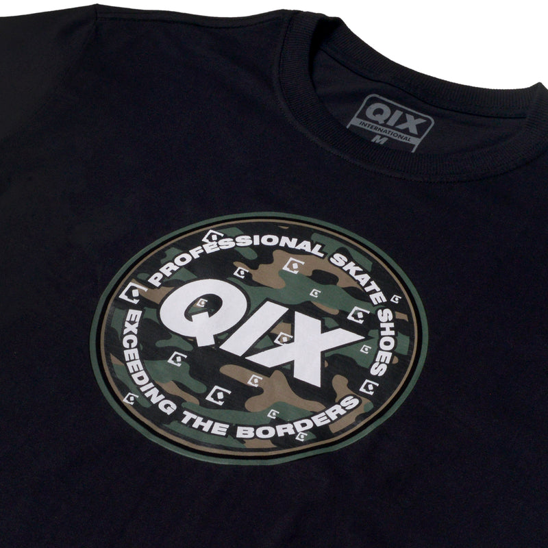 CAMISETA QIX INTERNATIONAL CAMOUFLAGED CIRCLE PRETA