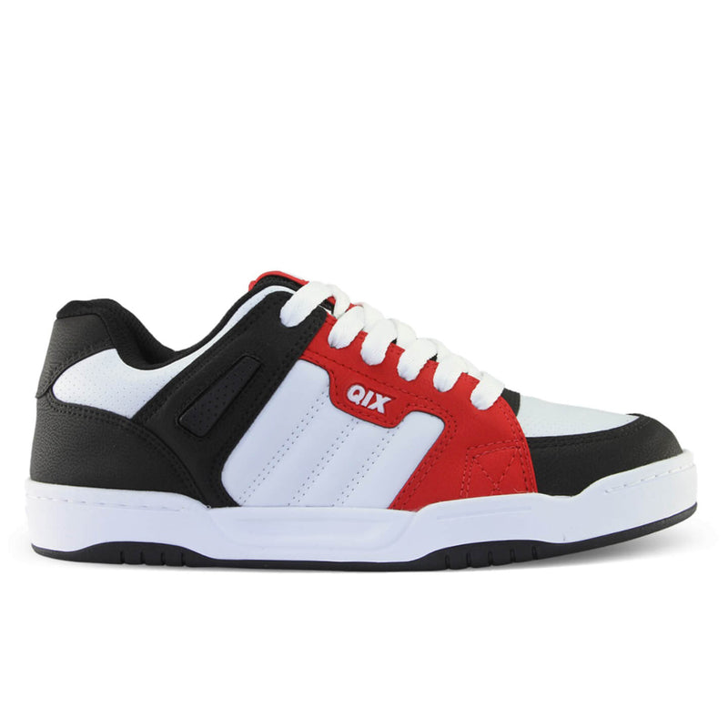 Tênis Qix Skate Square - Preto, Vermelho e Branco