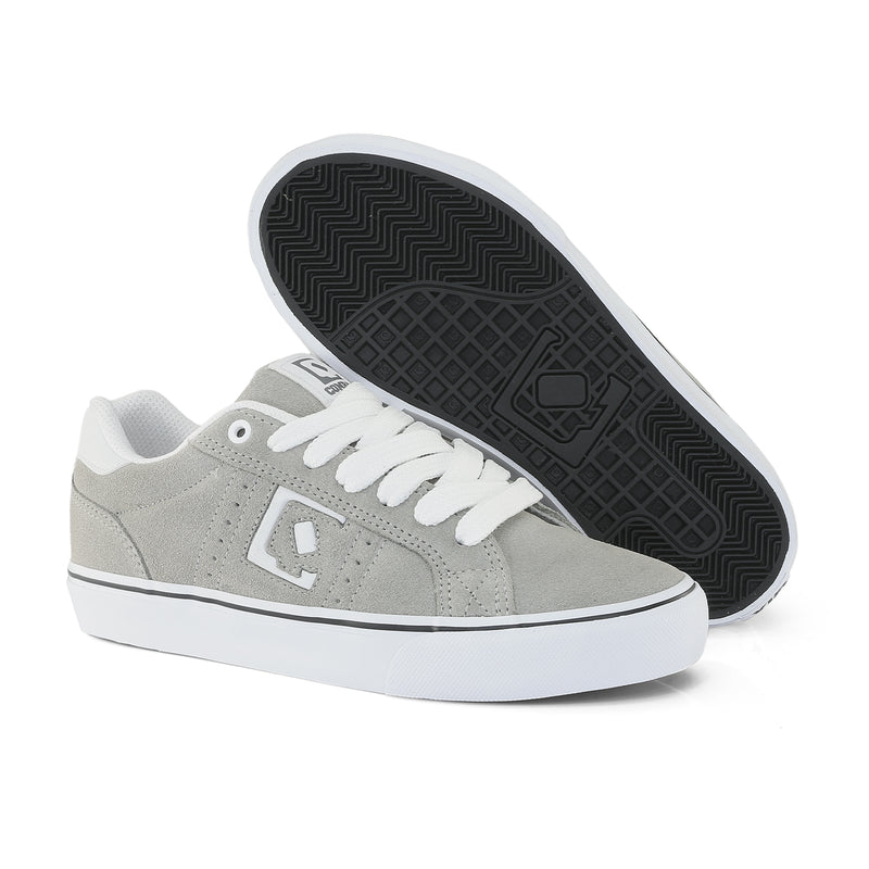 Tênis QIX Combat Suede Vulk Cinza e Branco