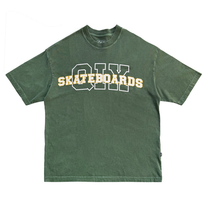 CAMISETA QIX OVERSIZED SKATEBOARDS VERDE ESTONADO