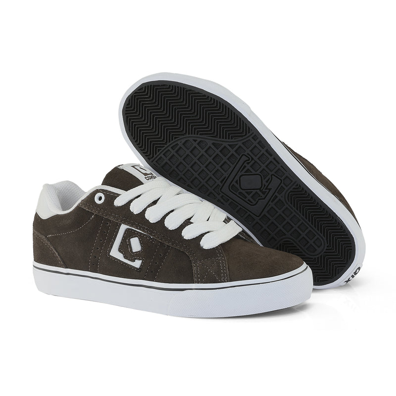 Tênis QIX Combat Suede Vulk Café e Branco