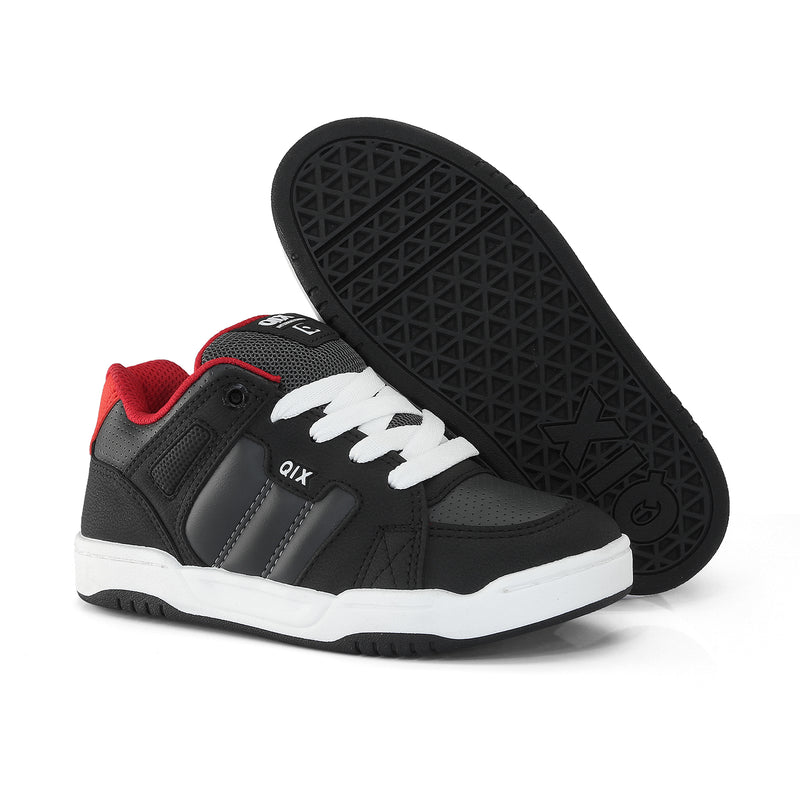 Tênis Infantil Qix Square Preto, Chumbo e Vermelho