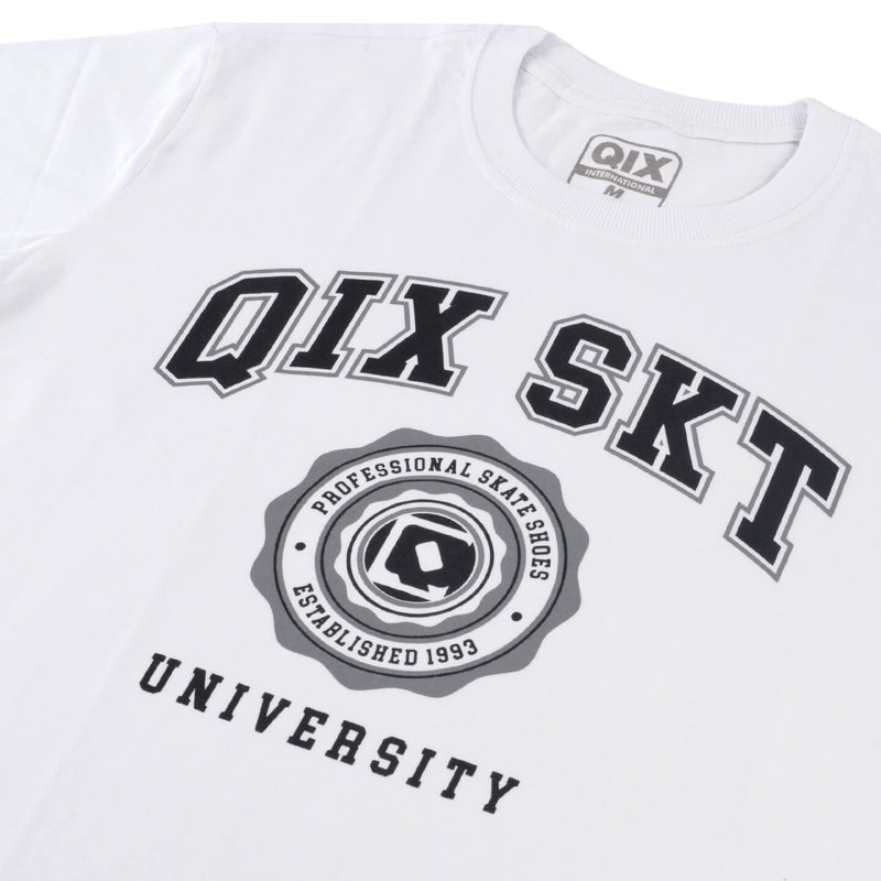 CAMISETA QIX PROFESSIONAL SKATE UNIVERSITY BRANCA