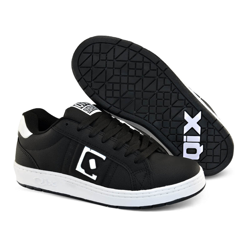 Tênis Infantil QIX Combat Retrô Preto e Branco