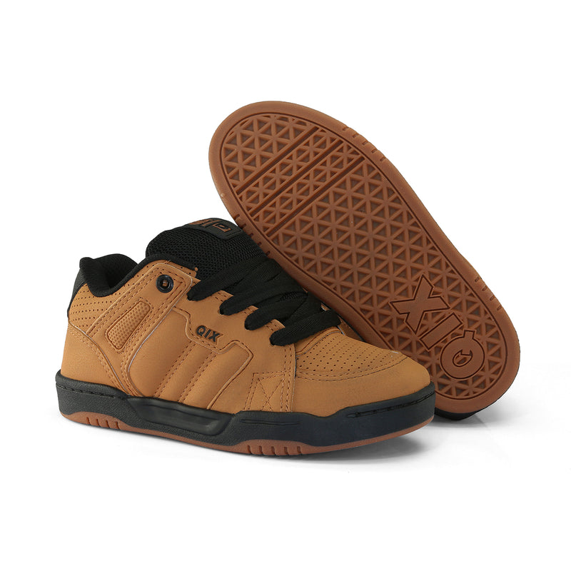 Tênis Infantil Qix Square Caramelo e Preto