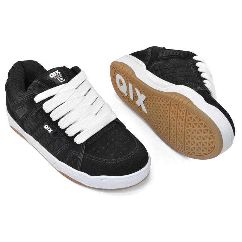Tênis Qix Square Suede - Preto e Branco