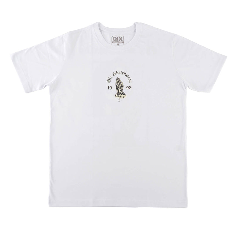 CAMISETA QIX SKULL SKATEBOARD BRANCA
