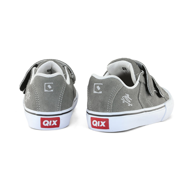 Tênis QIX Infantil Chorão Park Velcro Grafite e Branco