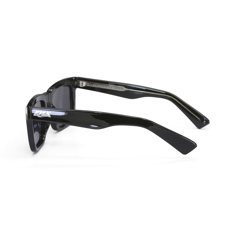 Óculos de sol unissex QIX SKATE Clássico quadrado preto