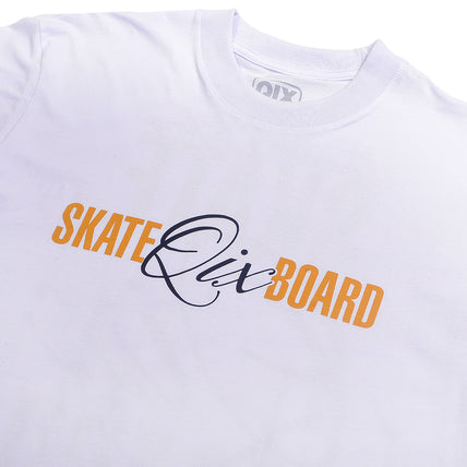 CAMISETA QIX STREET SKATE BOARD SINCE 1993 BRANCA