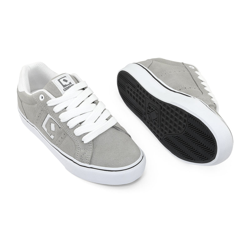 Tênis QIX Combat Suede Vulk Cinza e Branco