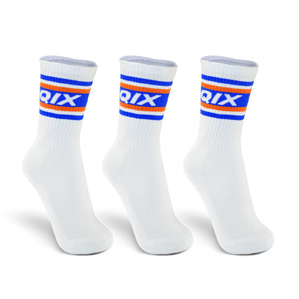 Meia Cano Alto QIX Branco Old School - 3 Pares