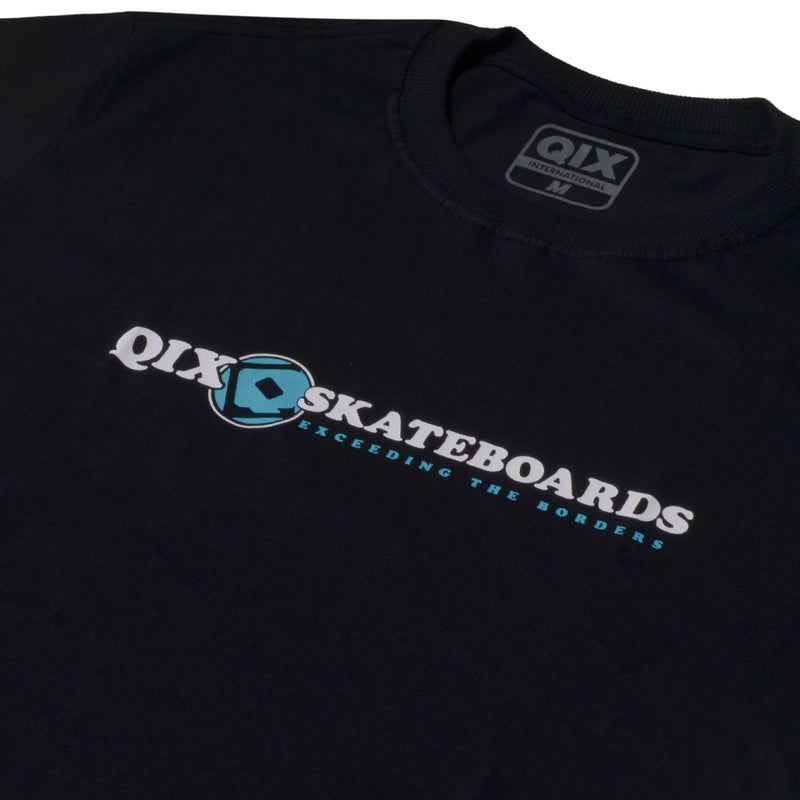 CAMISETA QIX SKATEBOARDS EXCEEDING THE BORDERS CLASSIC PRETA