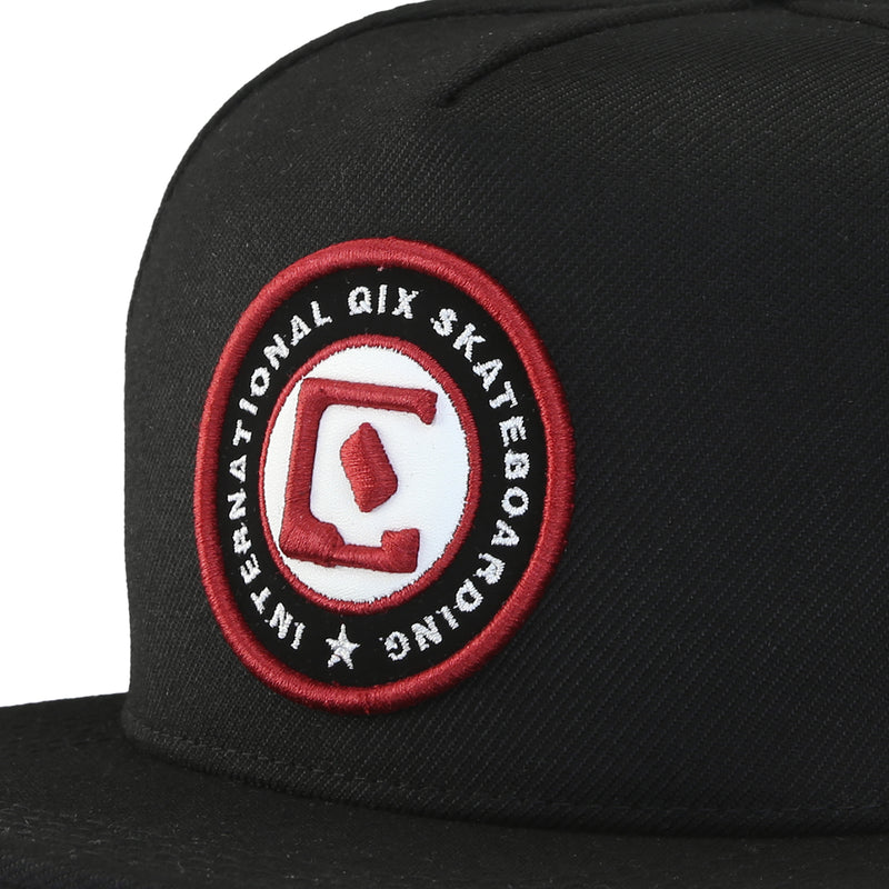 Boné Aba Reta QIX Internacional Skateboarding Preto