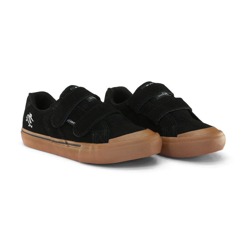 Tênis QIX Infantil Chorão Park Velcro Preto Gum