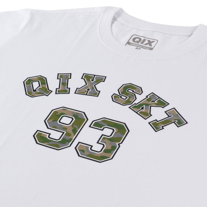 CAMISETA QIX SKT 93 CAMOUFLAGED LOGO BRANCA