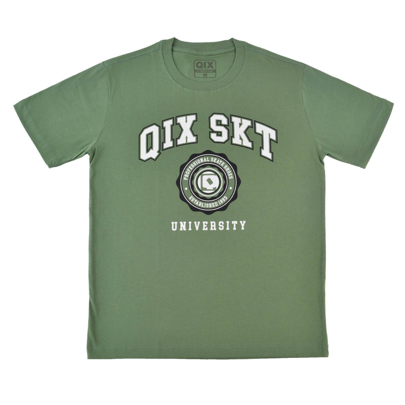 CAMISETA QIX PROFESSIONAL SKATE UNIVERSITY VERDE